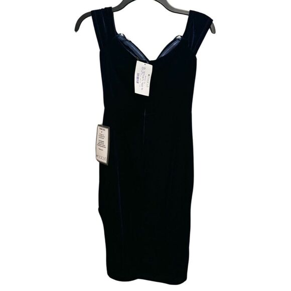 CITY STUDIOS Juniors' Off-The-Shoulder Midi Dress Blue Navy Size 3 - Picture 8 of 11